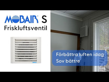 Mobair S Friskluftsventil | 1W Patenterad Teknologi för Hemmet